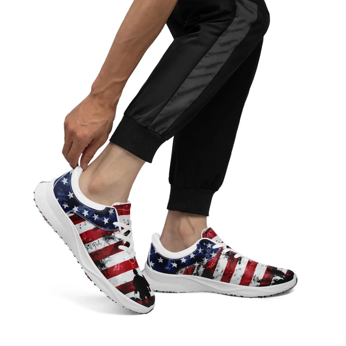 Personalized Custom Patriotic US Flag Sneakers