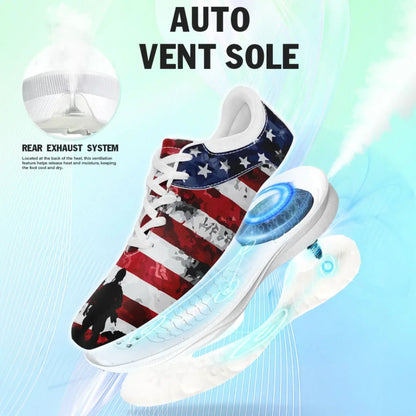 Personalized Custom Patriotic US Flag Sneakers