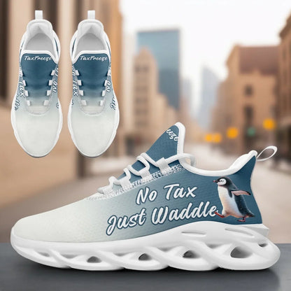 Personalized Tax Penguin Sneakers