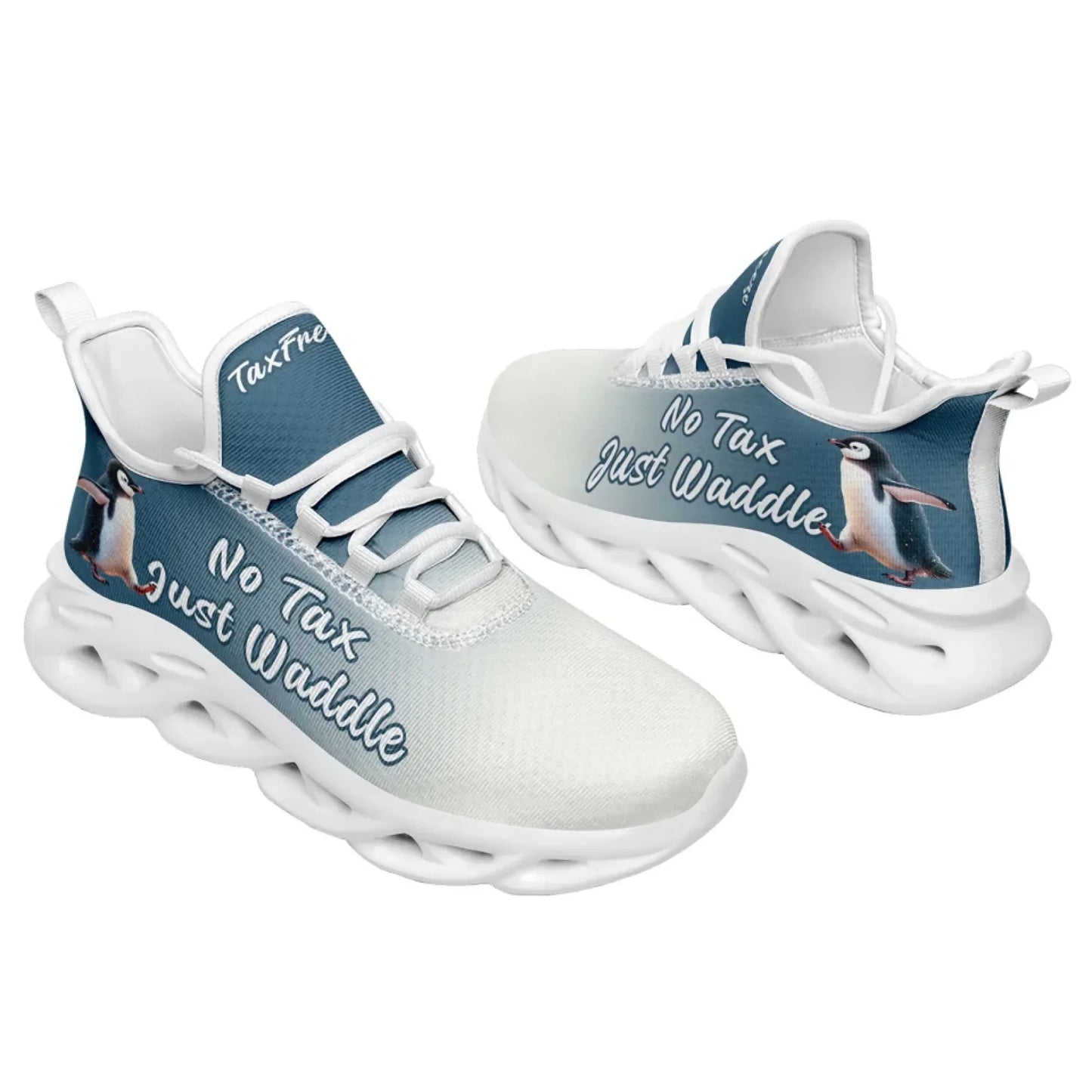 Personalized Tax Penguin Sneakers