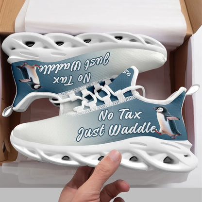 Personalized Tax Penguin Sneakers
