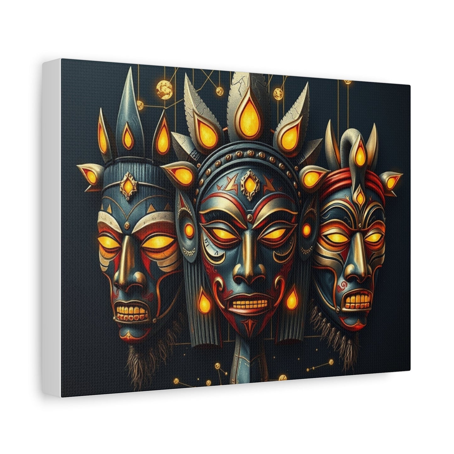 Vibrant Tribal Mask Wall Art Print