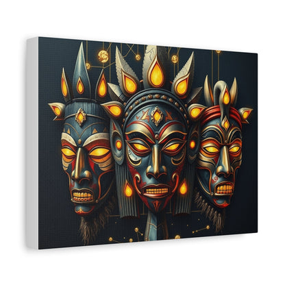 Vibrant Tribal Mask Wall Art Print