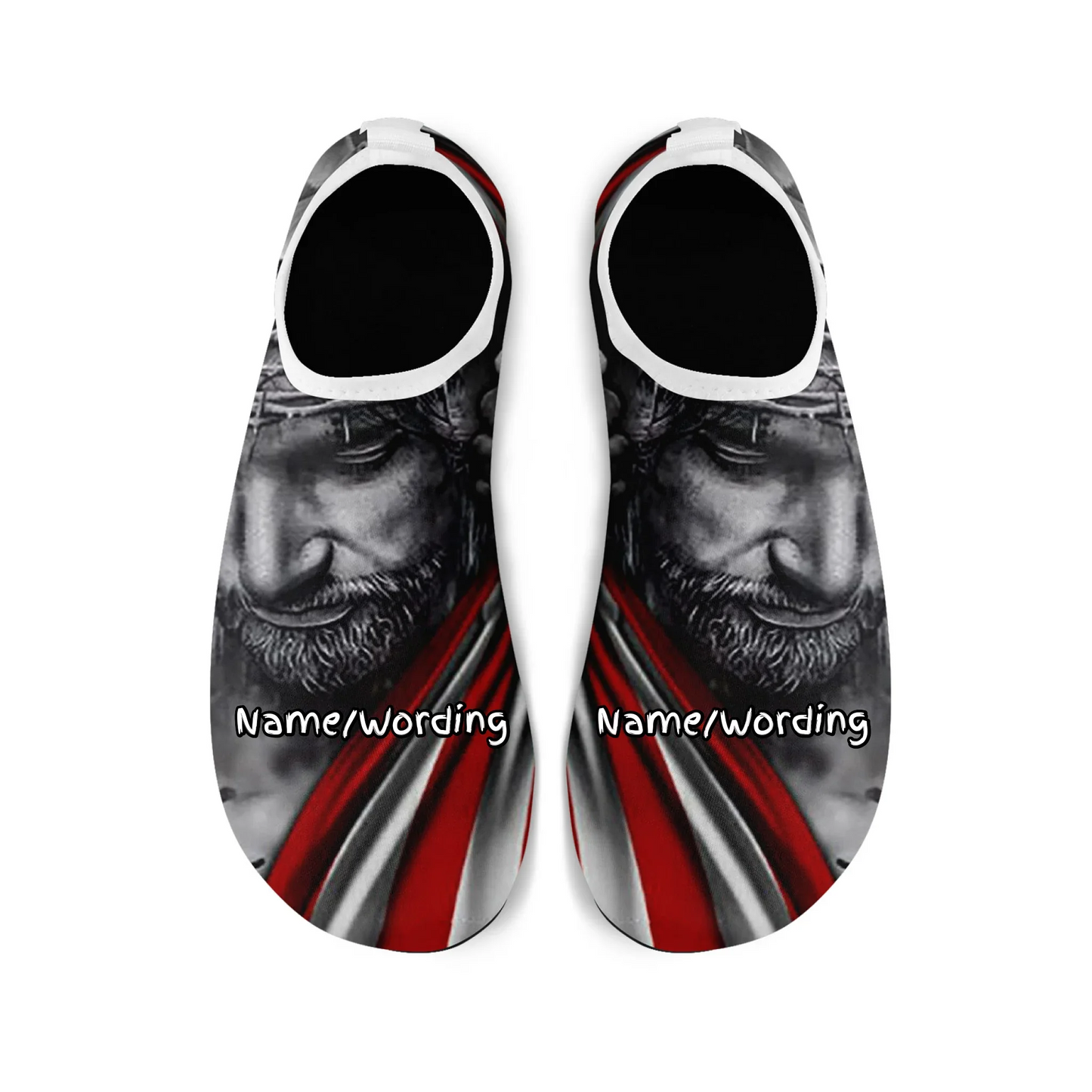 Personalized Patriotic Aqua US Flag Shoes
