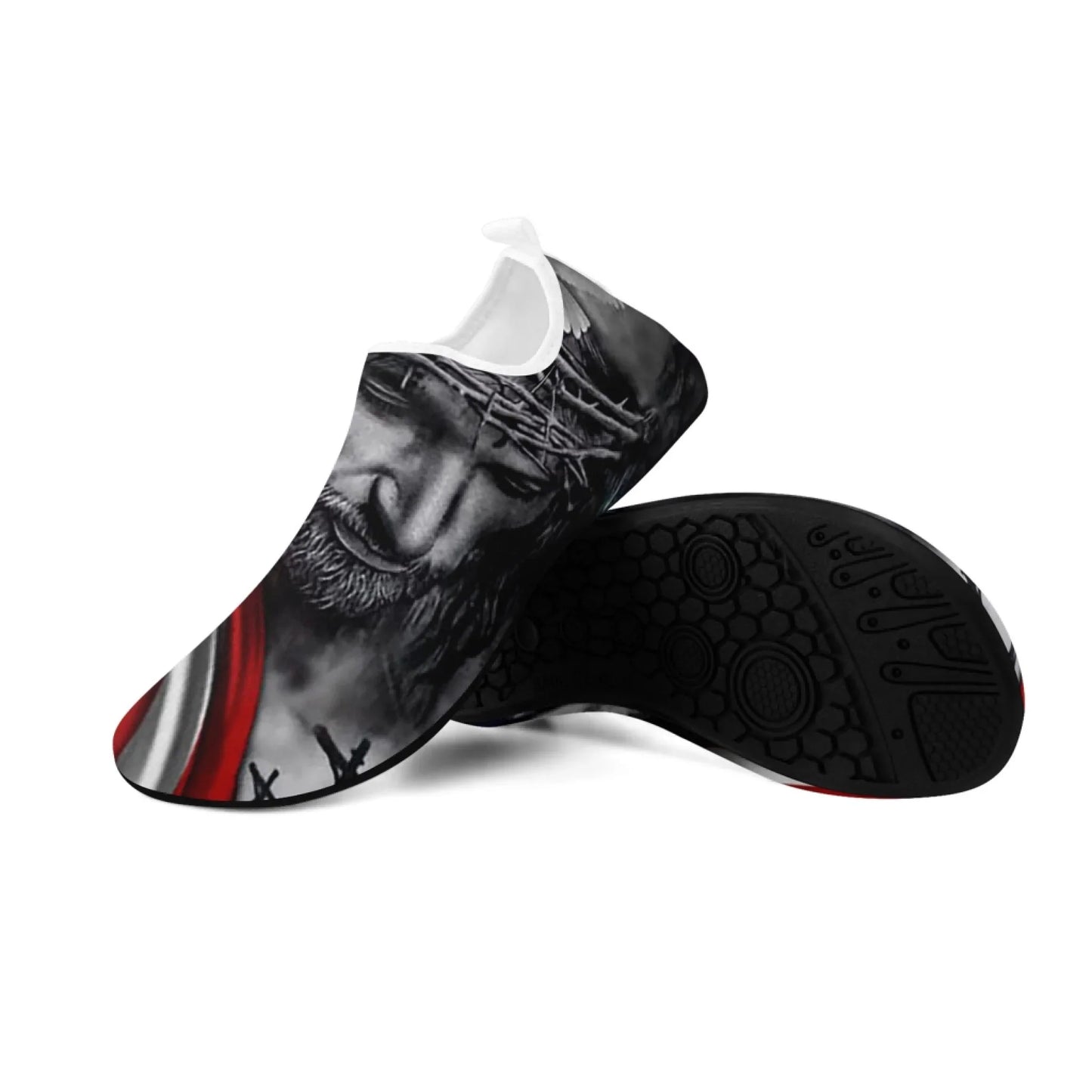 Personalized Patriotic Aqua US Flag Shoes