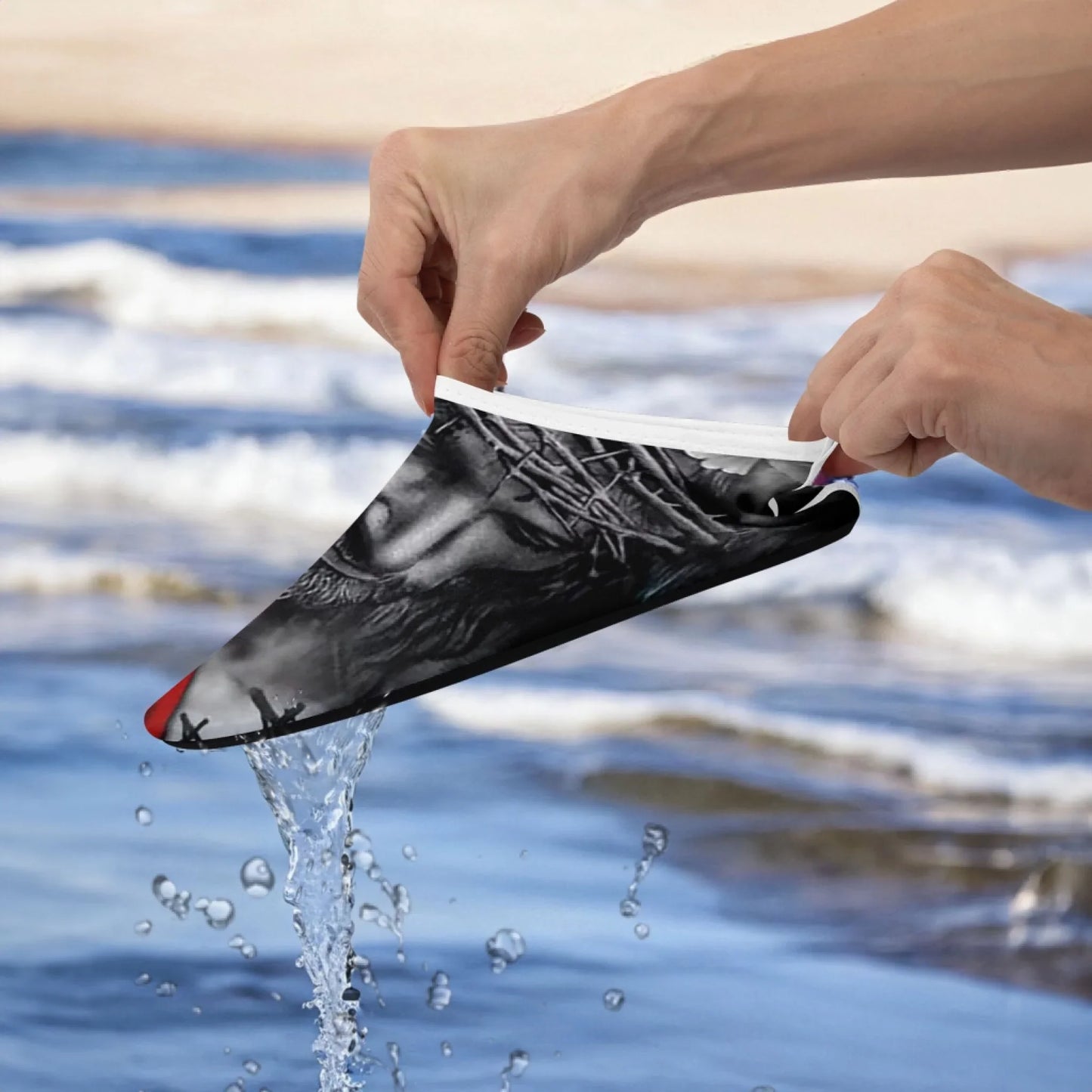 Personalized Patriotic Aqua US Flag Shoes