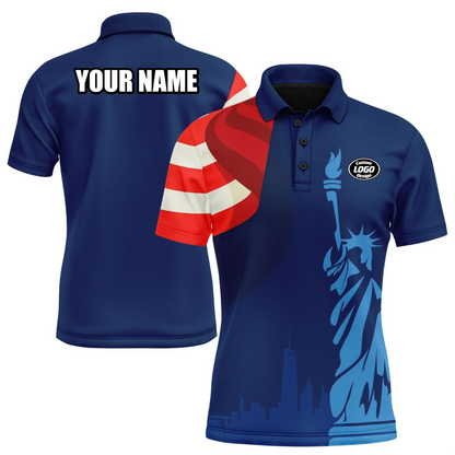 Personalized Patriotic USA Pride Polo Shirt