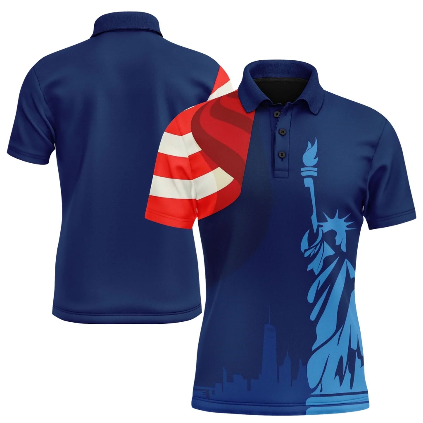 Personalized Patriotic USA Pride Polo Shirt