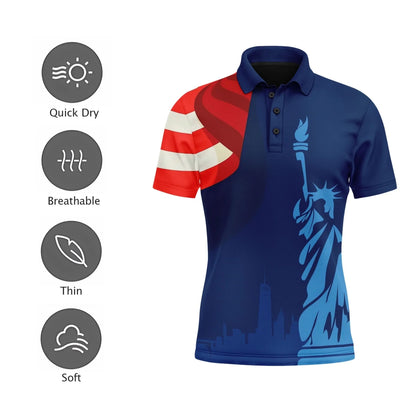 Personalized Patriotic USA Pride Polo Shirt