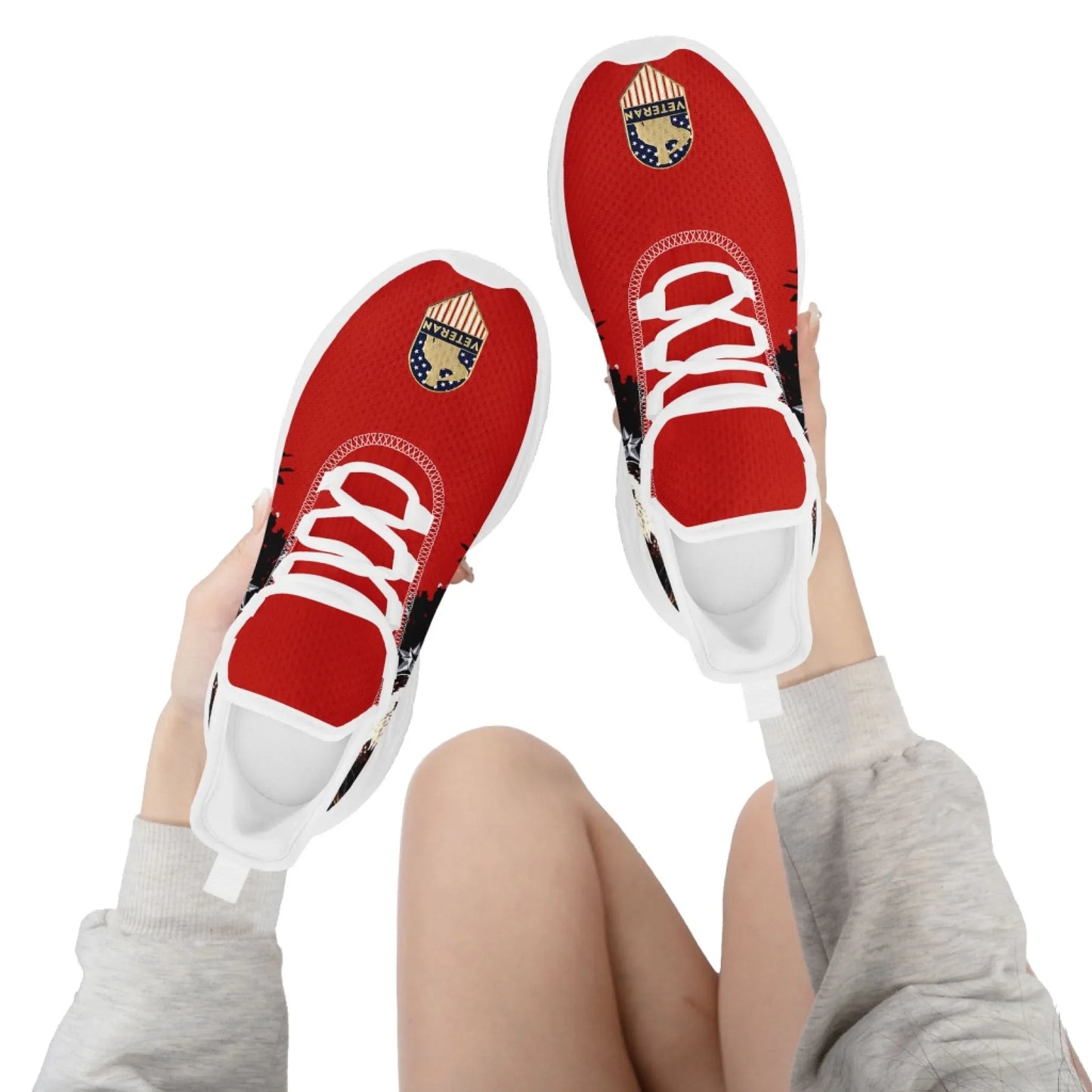 Personalized USA Flag Print Sneakers, Custom Patriotic and Pride Walking Shoes, Unisex Sports Shoes