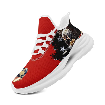 Personalized USA Flag Print Sneakers, Custom Patriotic and Pride Walking Shoes, Unisex Sports Shoes