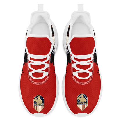 Personalized USA Flag Print Sneakers, Custom Patriotic and Pride Walking Shoes, Unisex Sports Shoes