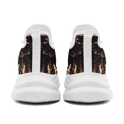 Personalized USA Flag Print Sneakers, Custom Patriotic and Pride Walking Shoes, Unisex Sports Shoes