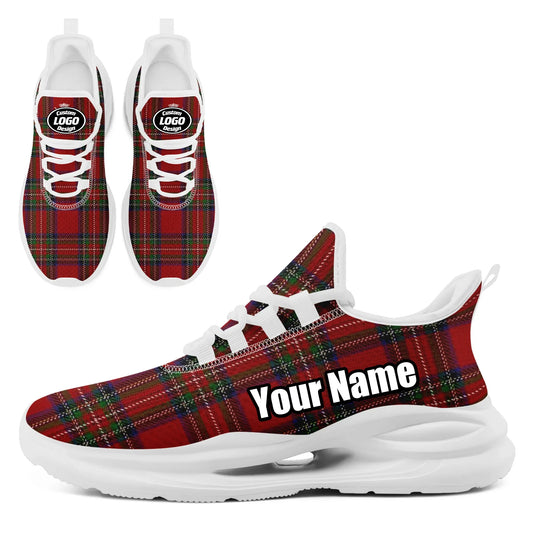 Personalized Custom Vintage Plaid Breathable Shoes