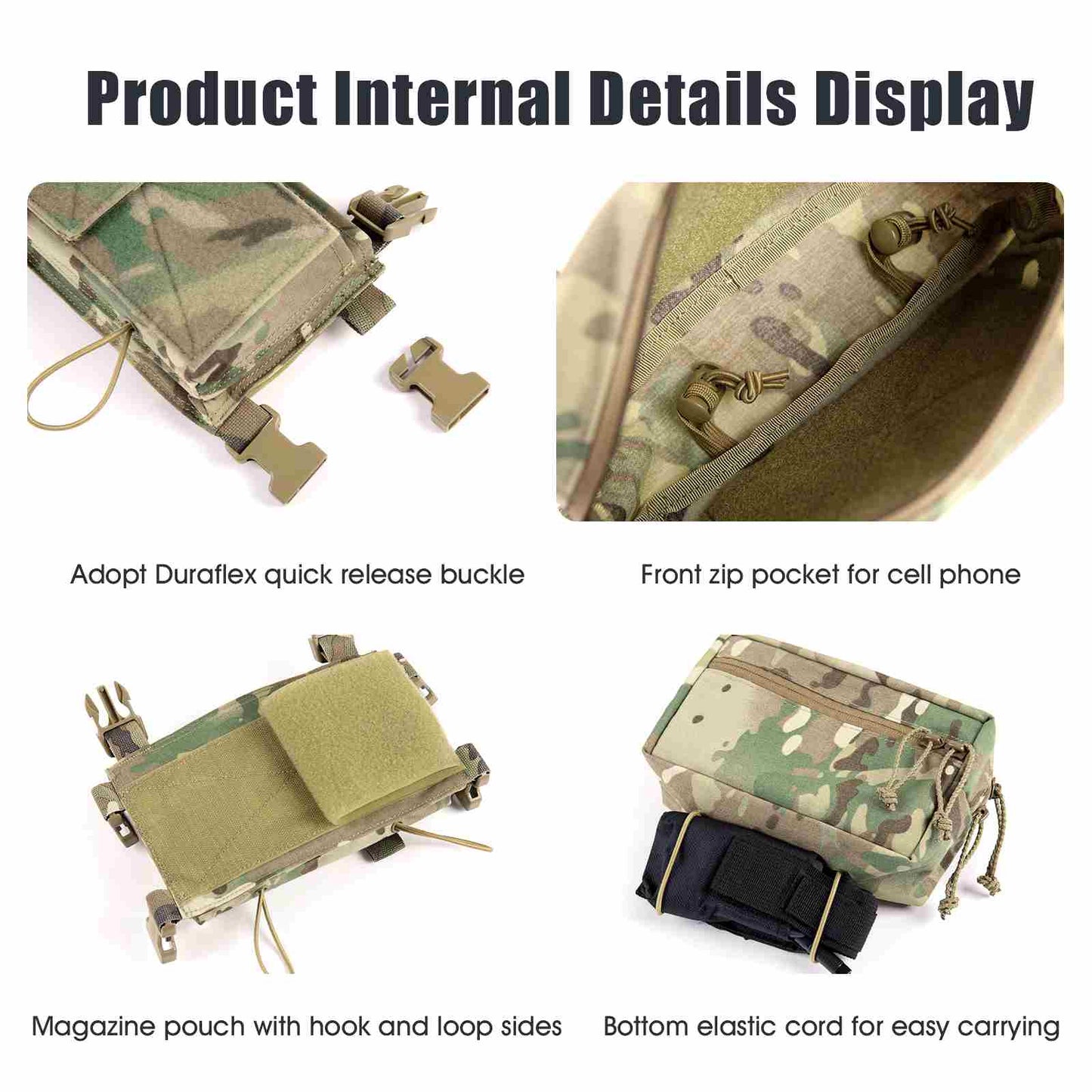 Votagoo Outdoor Molle Magazine Pouch Chest Bags Multi-function MK4 AOR1 Tactical Chest Rig