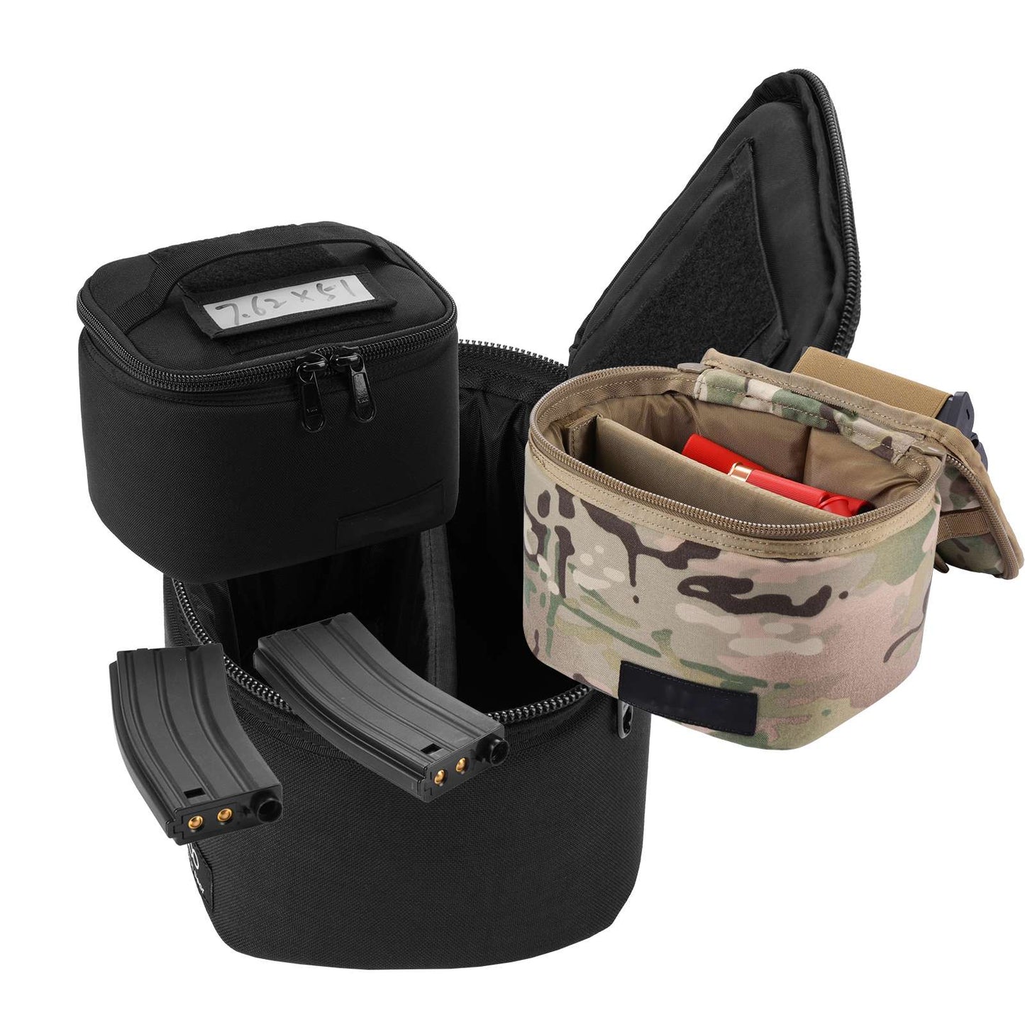 Tactical Ammo Bag, Ammos Transportation Bag for Pistol Rifle and Shotgun Range