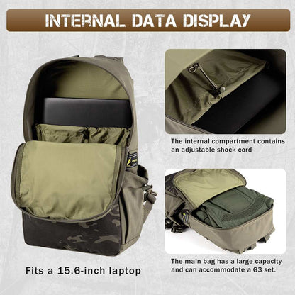 Votagoo 8005 Outdoor Combat Hiking Bag Camping Camouflage Tactical Backpack with Carbon Frame