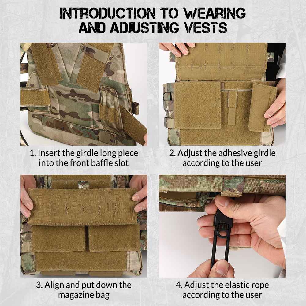 Votagoo AVS Tactical Plate Carrier Quick Release Chaleco Tactico Military Vest