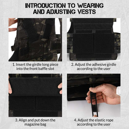 Votagoo AVS Tactical Plate Carrier Quick Release Chaleco Tactico Military Vest