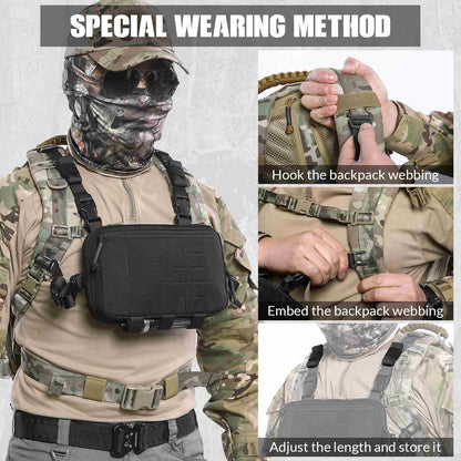Votagoo Tactical Chest Pack 2L Utility Molle Chest Rig CCW Chest Pouch