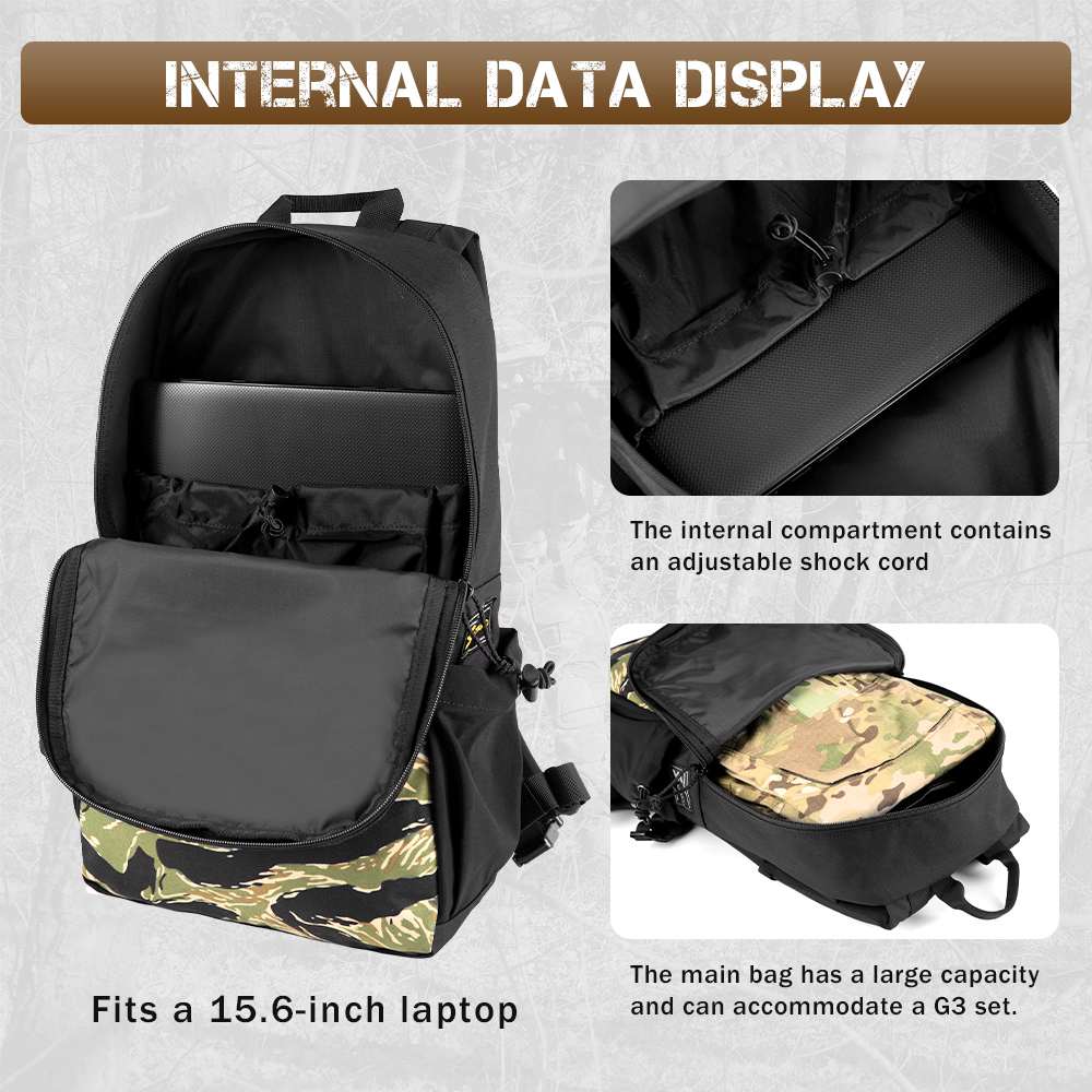 Votagoo 8005 Outdoor Combat Hiking Bag Camping Camouflage Tactical Backpack with Carbon Frame