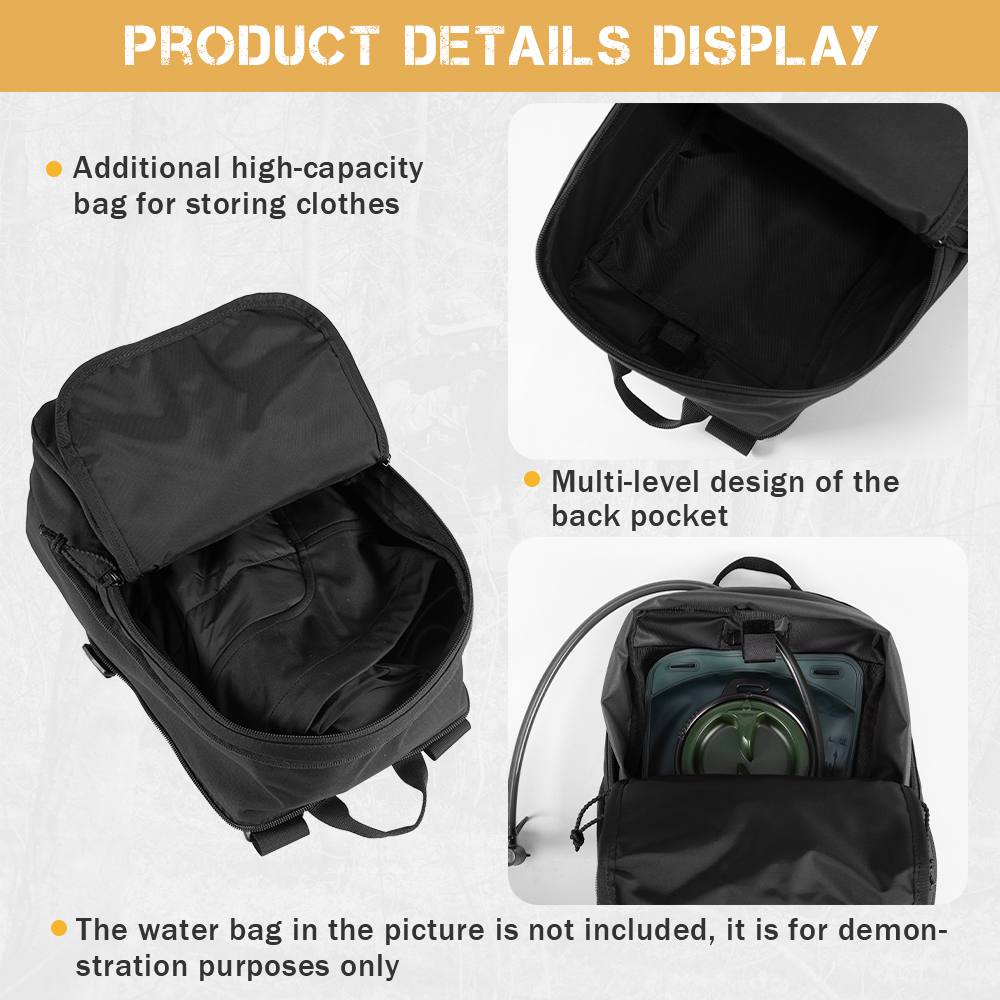 Votagoo D3 Flat Pack 2.0 Tactical Expandable Backpack Multi-purposed MOLLE Pack Camo