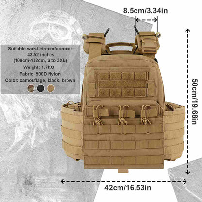 Votagoo Combat Tactical Vest CPC Military Plate Carrier Vest