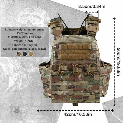 Votagoo Combat Tactical Vest CPC Military Plate Carrier Vest