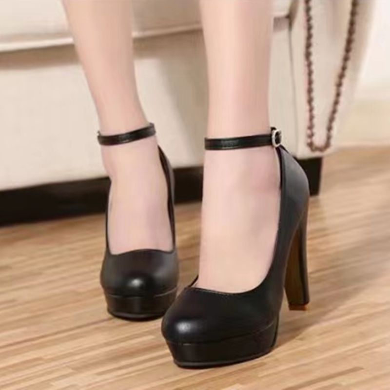 Women's Chunky Heel High Heels - Convenient store