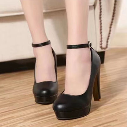 Women's Chunky Heel High Heels - Convenient store