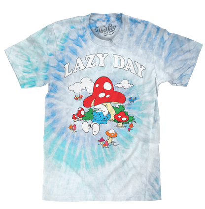 Smurfs Lazy Day Tie Dye T-Shirt - Lagoon Tie Dye