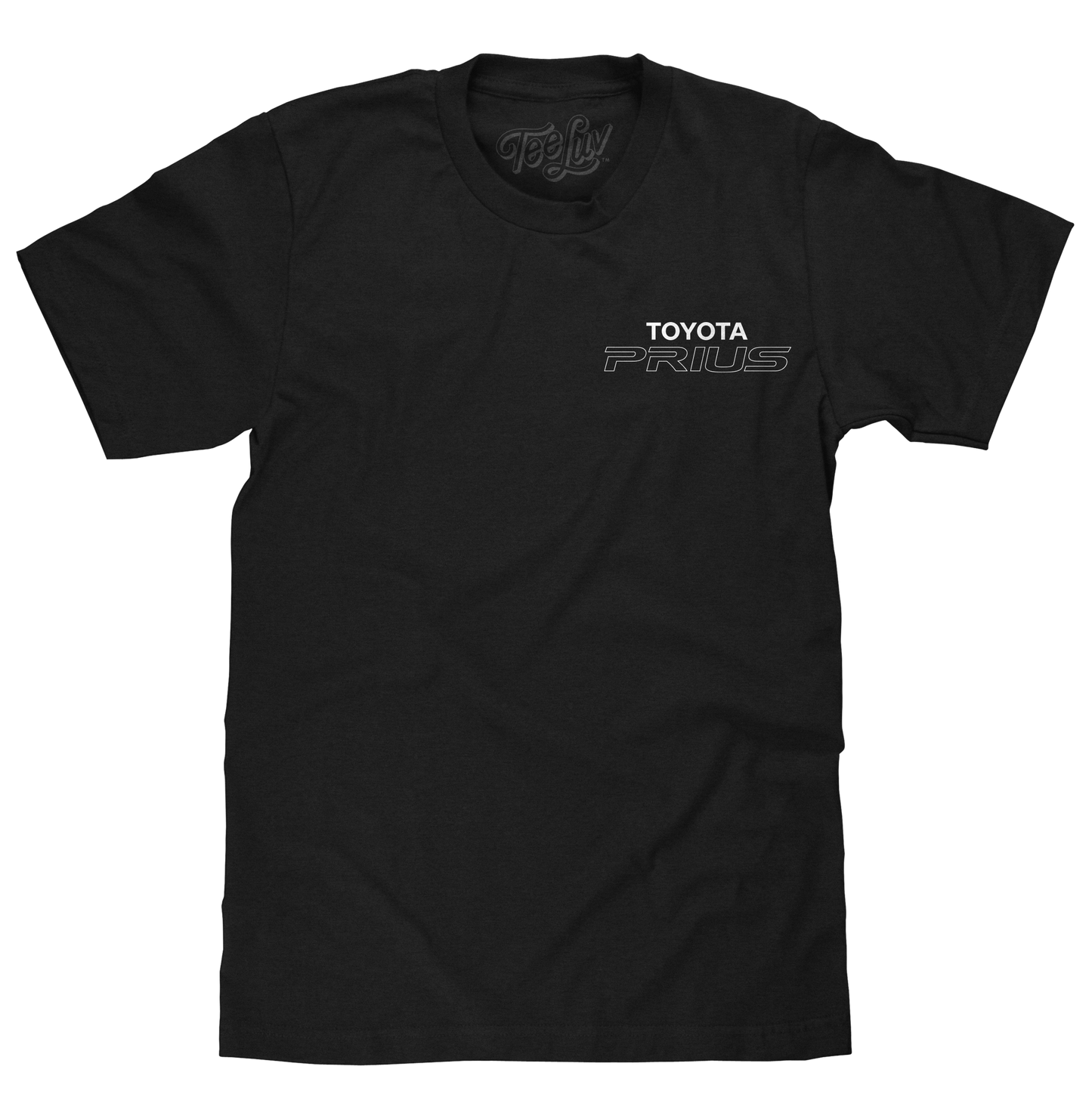 Toyota Prius Passion for the Planet Front and Back Print T-Shirt - Black