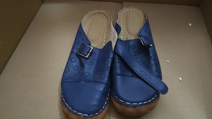 Large Size Women's Shoes Hollow Baotou Buckle Sandals African Comfortable Ladies Slippers Platform Slippers Convenient store