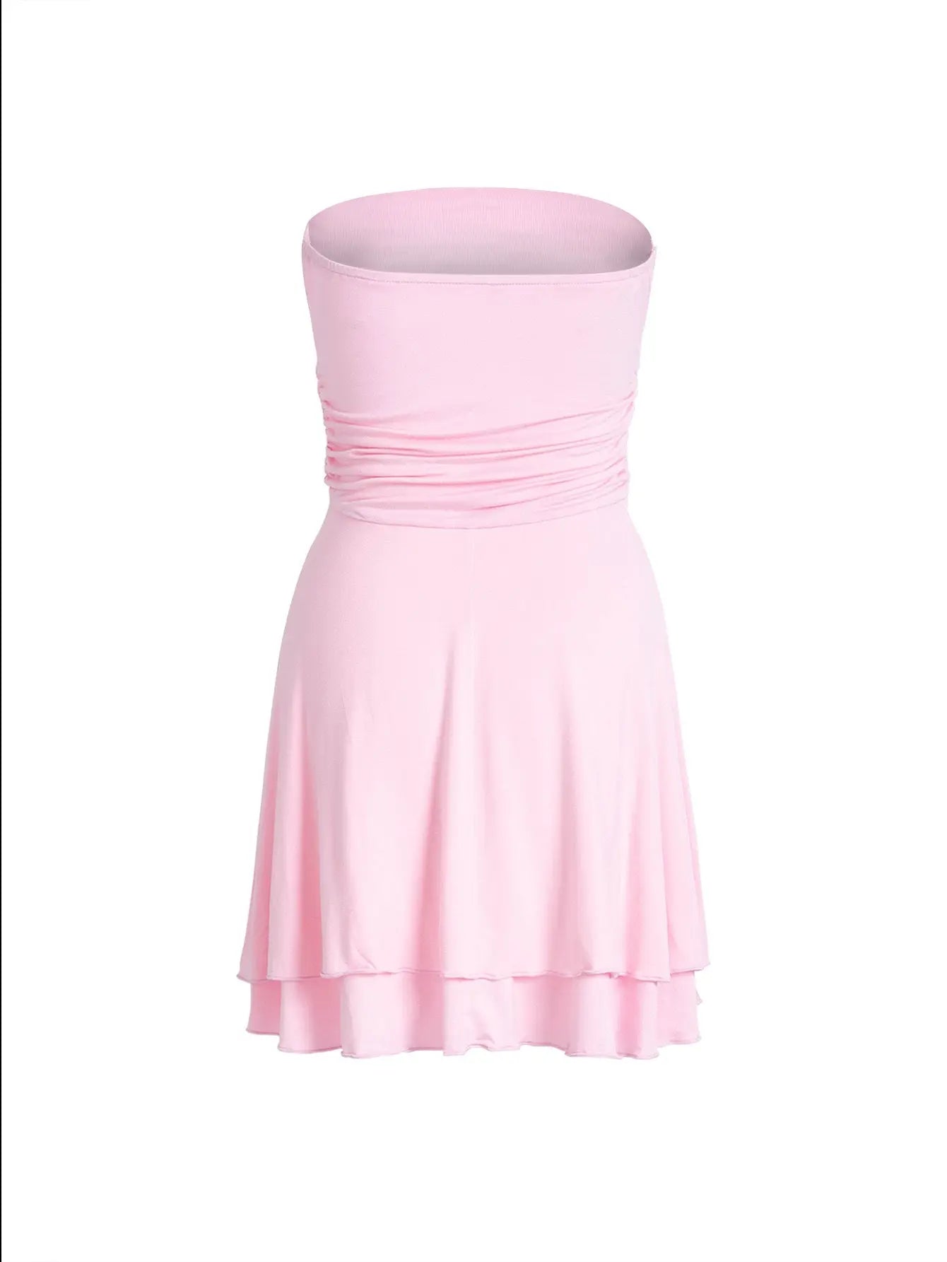Y2K Tube-top Short Dress Summer Sexy Pleated Tight Dresses For Womens Clothing Convenient store
