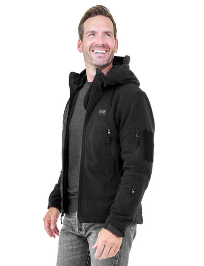 ANTARCTICA GEAR Fleece Heating Jacket, Fit Zip Hood Winter Jacket For Men