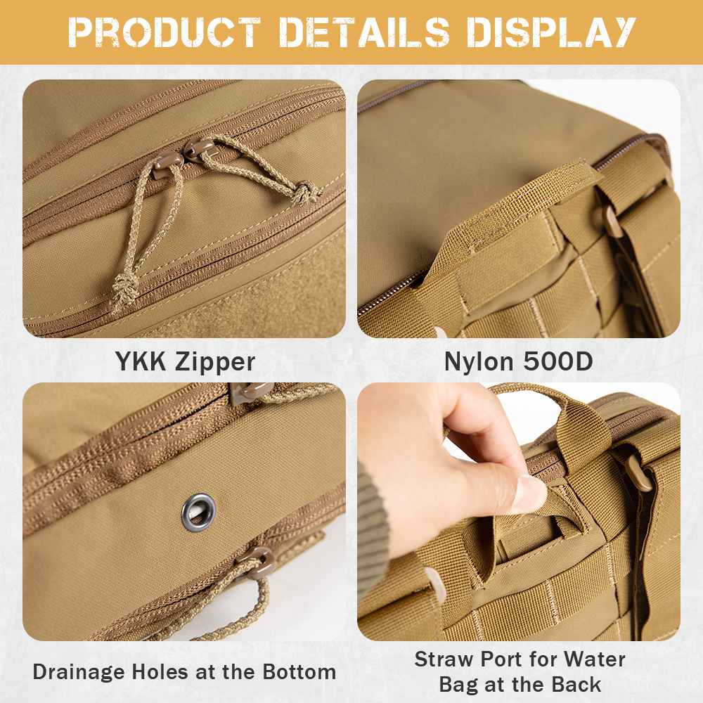 Votagoo D3 Flat Pack 2.0 Tactical Expandable Backpack Multi-purposed MOLLE Pack Camo