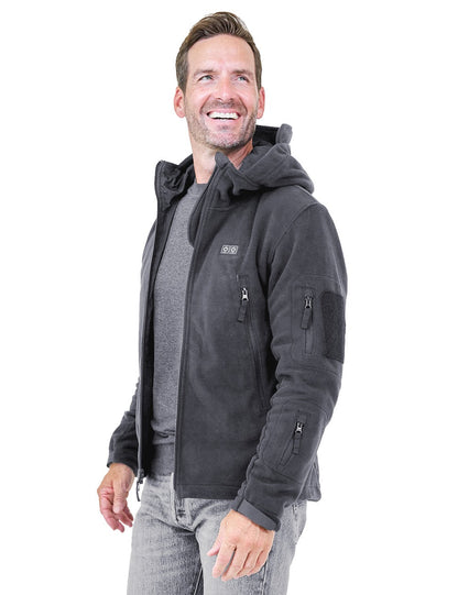 ANTARCTICA GEAR Fleece Heating Jacket, Fit Zip Hood Winter Jacket For Men