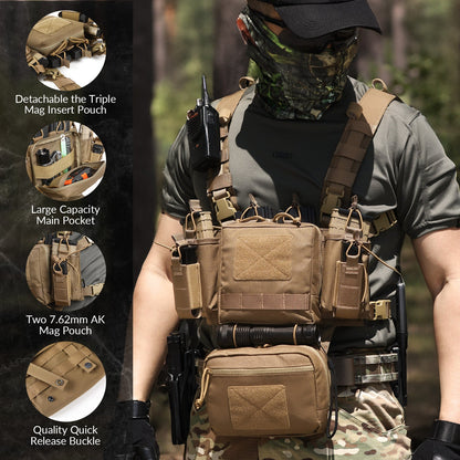 Votagoo Adjustable & Detachable Tactical Chest Rig