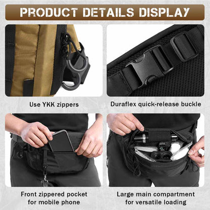 Votagoo Tactical CCW Fanny Bag Adjustable Waist Belt Tactical Waist Bag Handgun Pouch