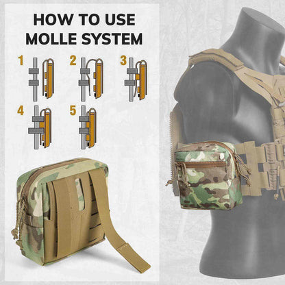 Votagoo GP Pouch MOLLE General Purpose Admin Pouches Small Utility EDC Pouch