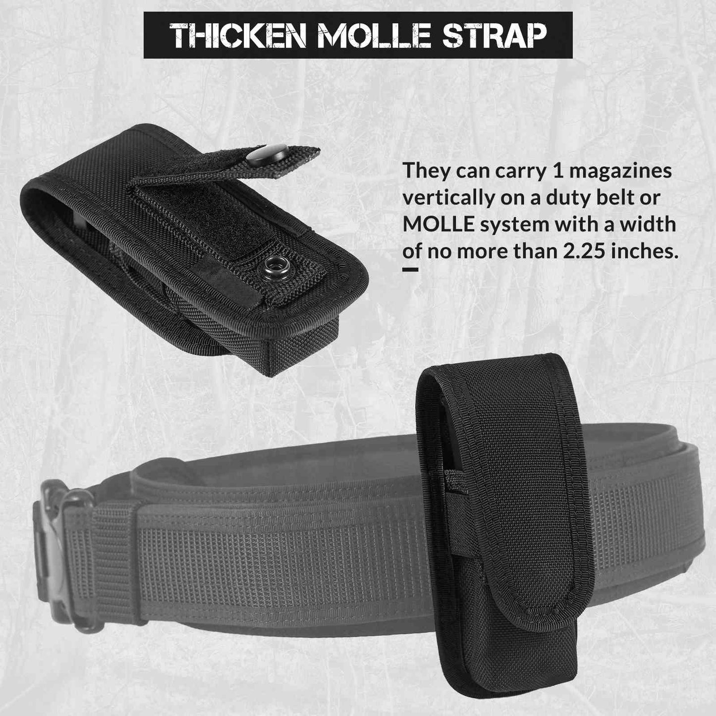Votagoo Single Double Nylon Mag Pouch for Duty Belt Pistol Magazine Holster