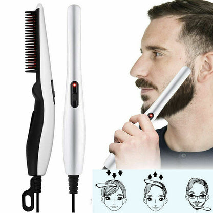 Negative Ion Hair Straightener Styling Comb Hot Comb Press Beard Brush For Men - Convenient store