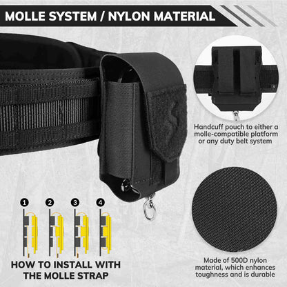 Votagoo Duty Handcuff Pouch – MOLLE Holster for Duty Belt
