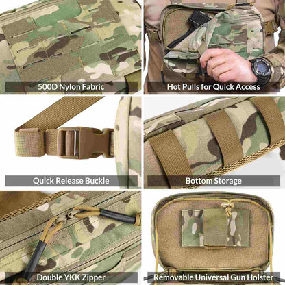 Votagoo Tactical Chest Pack 2L Utility Molle Chest Rig CCW Chest Pouch