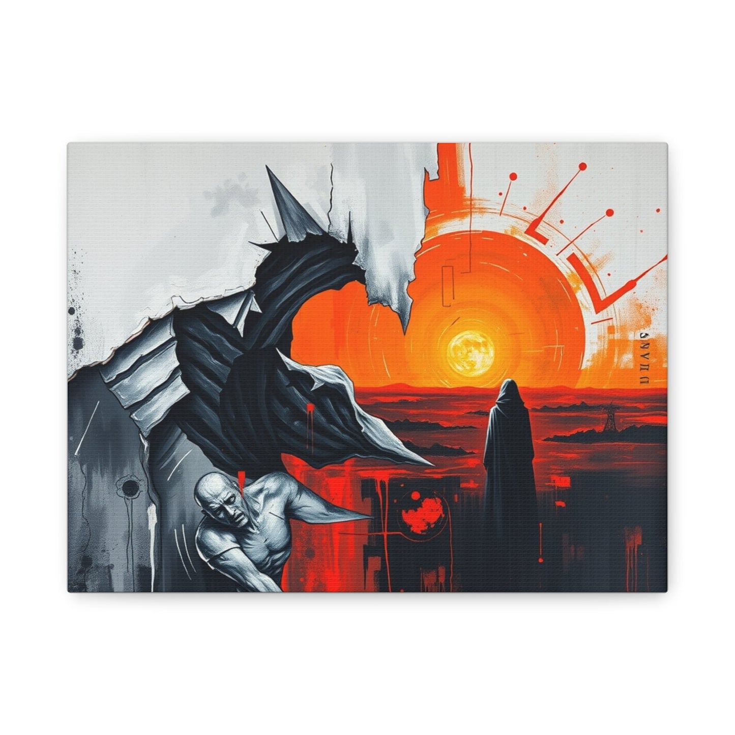 Bold Abstract Canvas Art Print, Modern Wall Decor, Bedroom Art, Unique Gift for Art Lovers, Vibrant Home Accent