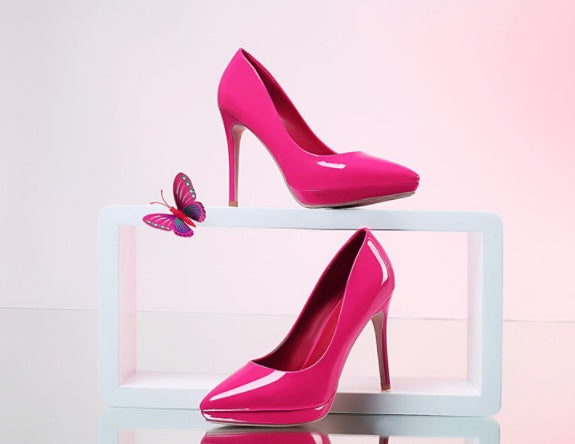 Stiletto pointed high heels - Convenient store