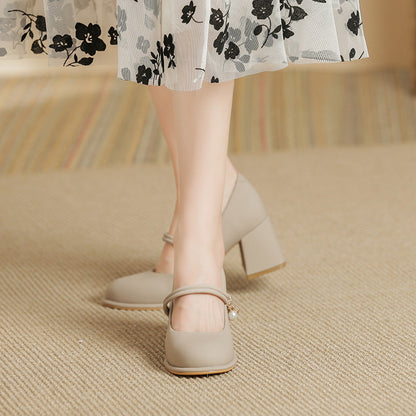 With Chunky Heel High Heels - Convenient store