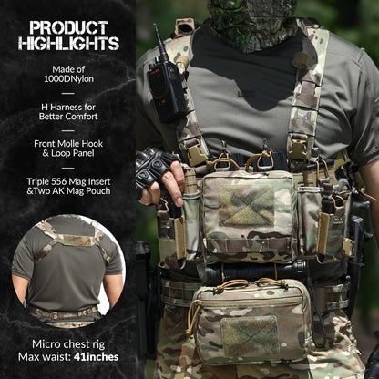 Votagoo Adjustable & Detachable Tactical Chest Rig