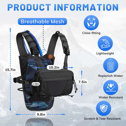 Votagoo Tactical Lightweight Running Hydration Vest with 2L Water Bladder Bag