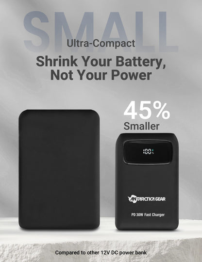 ANTARCTICA GEAR 15000mAh 12V Portable Battery, PD 30W and QC 4.0 Fast Charger Battery